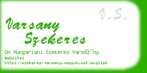 varsany szekeres business card